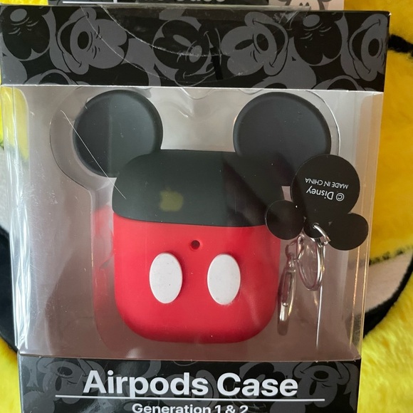 Disney Mickey Mouse Red and Black Airpods Case, mickey Mause airpods 1&2 G. - Picture 5 of 15